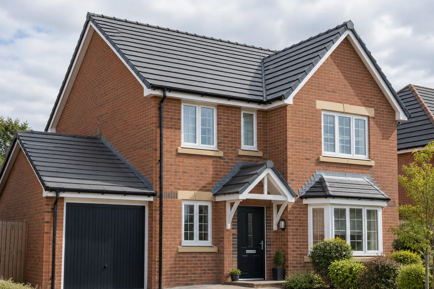 Pitched roof on an ordinary domestic house