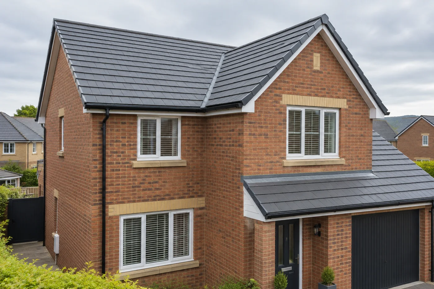 Pitched roof on an ordinary domestic house