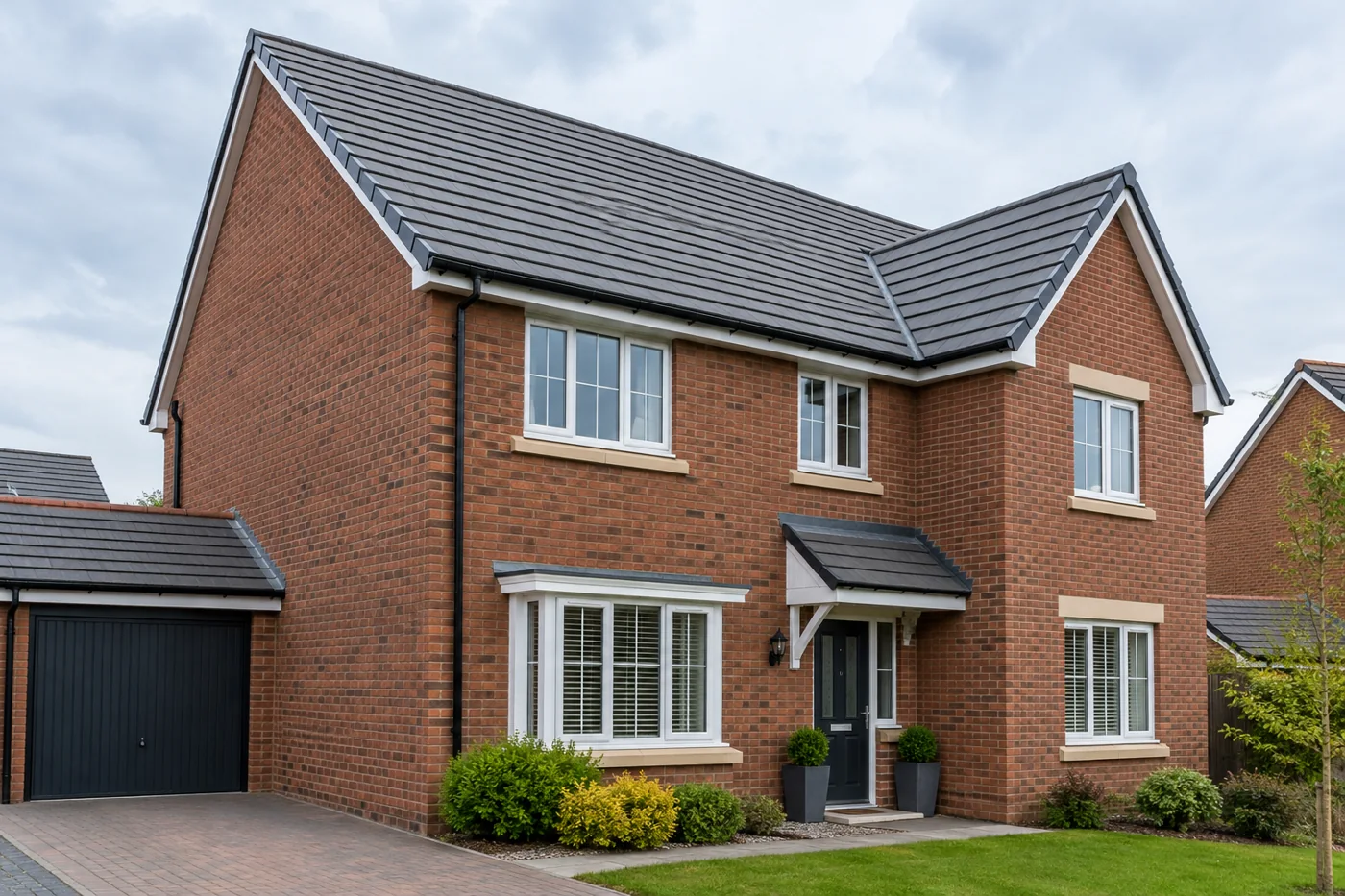 Pitched roof on an ordinary domestic house