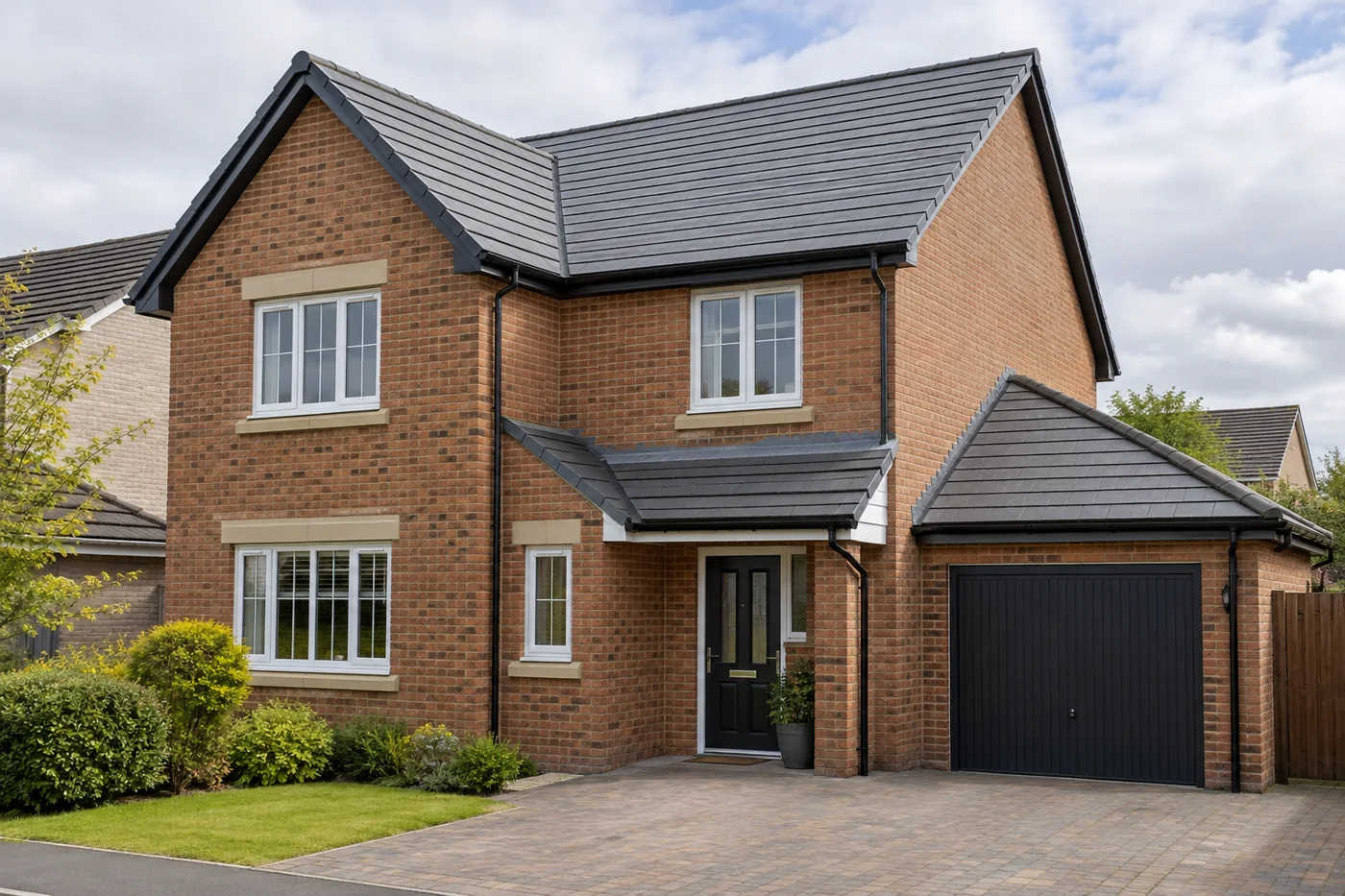 Pitched roof on an ordinary domestic house