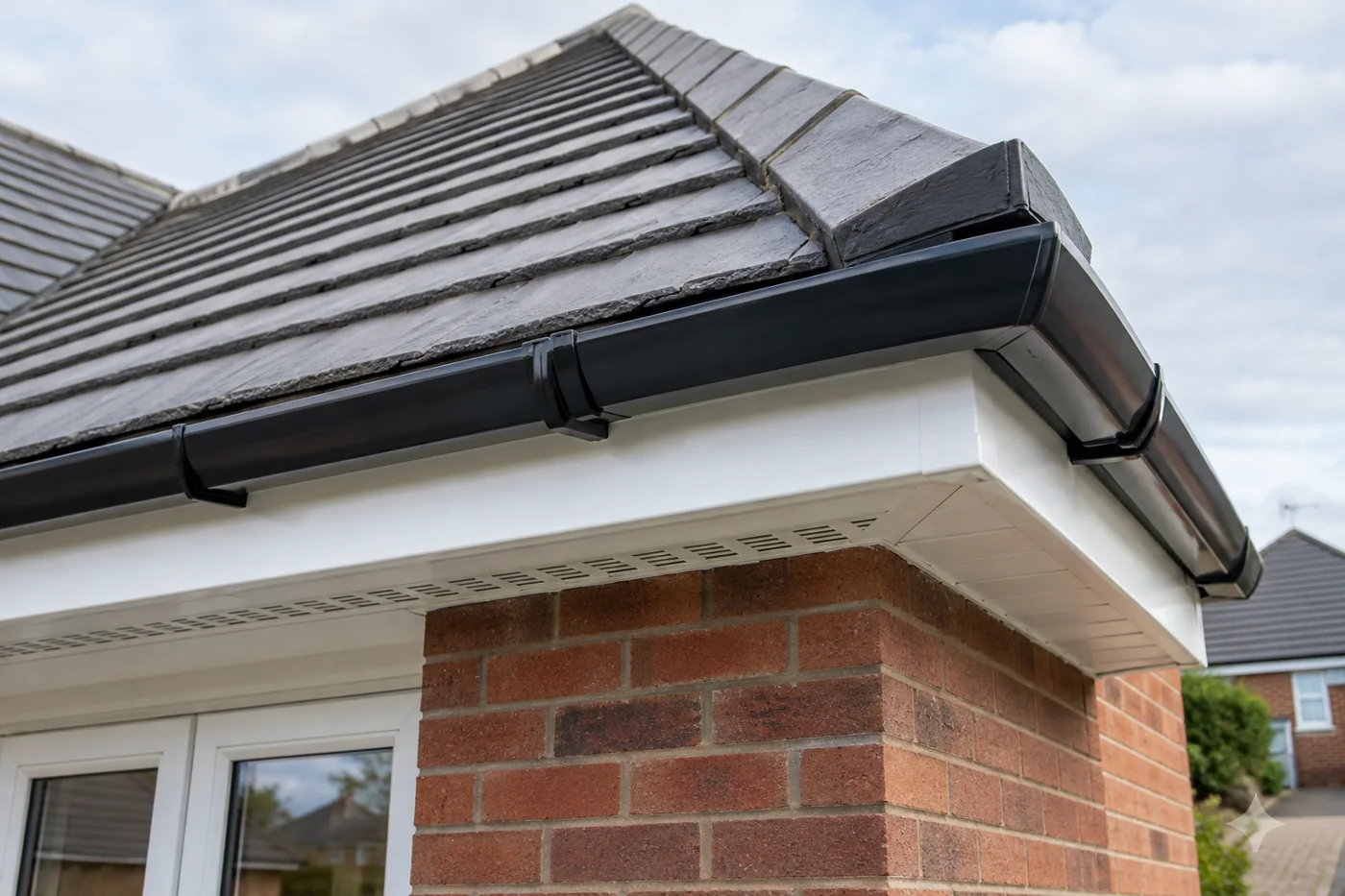 Soffit ventilation and fascia corner
